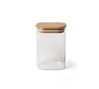 Excelsa Eco Living - Tarro con tapa de bambú, 1 L, vidrio borosilicato