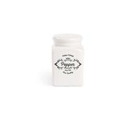 Excelsa Fine Quality Dosa Pimienta, Cerámica, Blanco