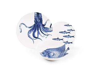 Excelsa Flore et Faune - Juego de mesa de 3 platos, de cerámica