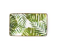 Excelsa Foliage - Plato para aperitivo, cerámica, marrón, verde, blanco