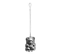 Excelsa Infusor Oso con Plato Tea Time 5 x 7 cm, Plata