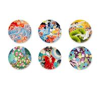 Conjunto Excelsa "Set" con 6 platos para aperitivos "Kimono", porcelana, 15 cm, de colores variados