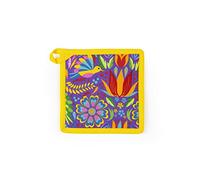 Excelsa Mexican Flower Presina de Cocina, 20 x 20, Forro 100% algodón, Relleno de poliéster