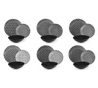 Excelsa Monochrome - Vajilla de 18 piezas, porcelana y cerámica Stoneware