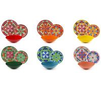 Excelsa Seurat - Vajilla de 18 piezas, porcelana y gres, decoración multicolor, 6 personas