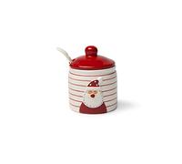 Excelsa Snowman - Azucarero con cuchara, cerámica, 250 ml