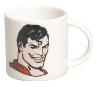 Excelsa Super Heroi - Taza de café Superman de 100 ml, Porcelana, Blanco, 1 Unidad