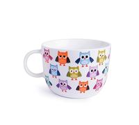 Excelsa Taza de porcelana gigante con diseño de animales, 450 ml, color blanco, 1 unidad