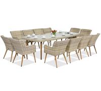 Exclusivo juego de comedor Cordoba de technoratán arena para 12 personas de Garden Point
