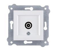 EXEN - Toma Antena TV con Filtros - Blanco, Montaje Empotrable Toma Final - All-in-One Compatible con Las Series KARELL/ODAK/COMFORT - 260/01E