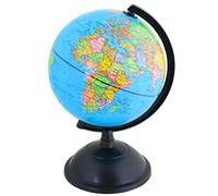 Exerz 20cm Globo Terráqueo - Mapa en Inglés - Educativo Globo Girable Decoración de Escritorio - Mapa Político Geográfica/Moderna - Diámetro 20cm