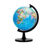 EXERZ 25cm Globo Terráqueo - Mapa en inglés - Montado por ti mismo - Educativo/Geográfico/Político