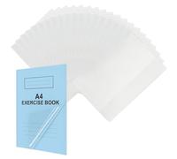 EXERZ A4 Forro para libro de ejercicios 20pz, transparente, resistente al agua, funda protectora para portátil, funda de PVC (A4 20pcs)