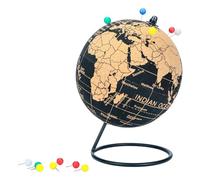 Exerz corcho globo 14 cm Pinnable mapa en inglés con Pins negro soporte
