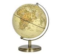 Exerz Globo de 14 cm, diseño de mapa alemán, educativo/geográfico, arco de metal y base de 14 cm de diámetro, color bronce vintage