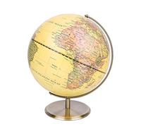 EXERZ Globo Terráqueo Antiguo 30 cm con Arco de Metal Bronce
