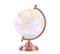 EXERZ Globo Terráqueo Dorado 20 cm Mapa Español Base y Arco de Metal