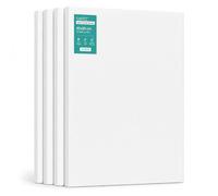 EXERZ Lienzo Entelado 60x80 cm, Pack de 4, 100% Algodón,Triple Imprimación