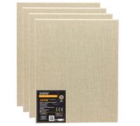 Exerz Pannelli in tela 30x40cm,100% lino, 3 mm, A3, 320 g/m², tripla primer/senza acidi/grana media, per artisti di tutti i livelli
