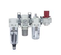 EXHOYAJB Filtro de Aire Combinado + regulador + lubricador + válvula AC20 AC30 AC20-02E/01CE/02CE/02C-VB AC30-02E/03E/02C/03C/02D-VB(AC30-03CE-V-B)