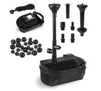 EXLECO Bomba de estanque exterior con filtro, 3200 l/h, 95 W, juego de fuentes, filtro biológico, sistema completo