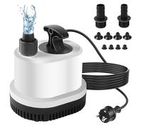 EXLECO Mini Bomba de Agua Sumergible Bomba Aguas Sucias Max.2500L/H 40W 220-240V Bomba de Estanque Ultra Silenciosa Bomaba Acuario Pequeño Bomaba Fuente con 2,3M Cable 3 Boquillas para Jardín Etanques