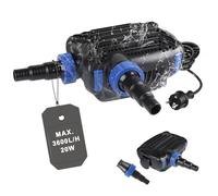 EXLECO Super ECO Bomba para Estanque 20W max. 3600L/H Bomaba de Filtro Bomba de Agua Sumergible Bomba Estanque Exterior Bomaba para Fuente de Jardin Pond Pump con Filtro Longitud del Cable 10M