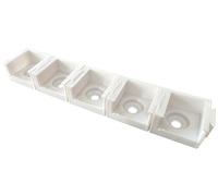 Exoda 10 soporte para bornes Wago 3 piezas tipo 221-413 blanco