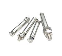 Expansión Pernos Tornillo Pernos de anclaje de expansión de tipo manguito mejorado M6 M8 M10 M12 de acero inoxidable 304/316(M6x70-5PCS,316stainless steel)