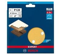 Expert Juego de papel de lija C470 (Grano: 120 mm, 5 ud., Diámetro: 150 mm, 6 agujeros)