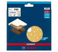 Expert Juego de papel de lija C470 (Grano: 80 mm, 5 ud., Diámetro: 150 mm)