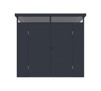 EXPERTLAND - Cenador de resina gris antracita de 4 m² con suelo - MINARO