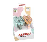 Expositor 12 Tijeras Alpino Pastel | Ideales para Uso Escolar y Manualidades | Tijeras de Colores Pastel y Formas Originales