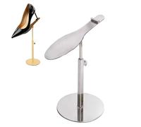 Expositor De Zapatos De Mostrador, Soporte Elevador De Zapatos De Metal Ajustable, Estante De Altura para Sandalias De Acero Inoxidable para Organizadores Y Almacenamiento(Silver,1 Pack)