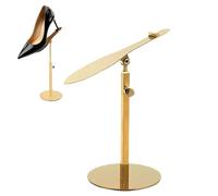 Expositor De Zapatos De Mostrador, Soporte Elevador De Zapatos De Metal Ajustable, Estante De Altura para Sandalias De Acero Inoxidable para Organizadores Y Almacenamiento(Gold,6 Pack)