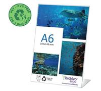 Expositor sobremesa a.2000 en forma de l a6 vertical flexible cristal