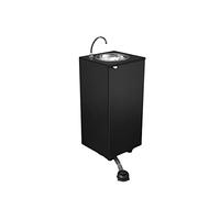 Express Water Lavabo Autónomo, Portátil, Independiente, Modelo Basic Wenghè, Completo con Certificado, Tanques de 15 Litros, Estructura con Ruedas, Lavabo de Acero Inoxidable y grifo, 40x40x85cm