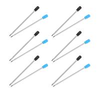 EXQUIMEUBLE 80 Piezas Recambios para Bolígrafos Metálicos de Tinta Negra Recarga de Tinta Metálica y Compatibilidad para Decoración Colegio y Escritura Suave