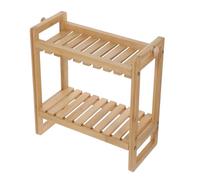 EXQUIMEUBLE Estantería sobre Inodoro de Madera Marrón de 2 Niveles, Estante de Baño para Almacenamiento, Organiza y Maximiza el Espacio WC