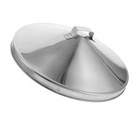 EXQUIMEUBLE Tapa de Fogata de Acero Inoxidable Redonda de 28cm para Patio | Cubierta Metálica Plata, Protección contra Lluvia y Residuos, Uso en Mesa o Cuenco Exterior