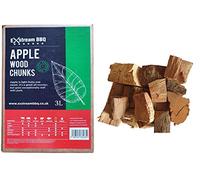 Exstream Barbacoa para ahumar trozos de madera de humo, manzana, nogal, roble, cereza, mesquite 100% natural, sin productos químicos (manzana de 3 litros)