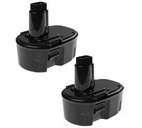 EXTENSILO 2X batería reemplaza Dewalt DE9092 | DE9091, DE9502, DE9094, DW9094, DC9091, DE9038 para herramienta (3300 mAh, NiMH, 14,4 V)