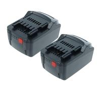EXTENSILO 2X batería reemplaza Metabo 6.25499.00 | 6.25527 para herramienta (5000 mAh, Li-Ion, 18 V)