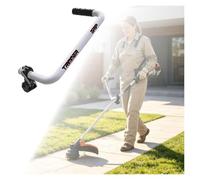 Extensión de Mango en aleación de Aluminio for Recortadora de césped | Extensión de mango for cortadora de césped con clip metálico, agarre cómodo y arnés for jardinería(Curved Handle)