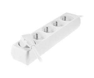 Extensión doméstica blanca awtools, modelo 5-gniazdos 1,5m con conex