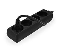 Extensión doméstica negra awtools, modelo 4-gniazdos 5,0m sin conexi