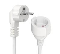Extension Electrica 0,3M Prolongador Eléctrico 250 V, 16 A, 3680W - H05VV-F 3G1.5mm² Cable de Extensión, Protección táctil Mejorada-para Extender Alimentación de Dispositivos y Herramientas Eléctricas