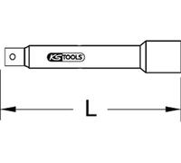 Extensión para llave de vaso cuadrada, marca KS TOOLS