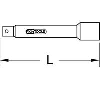 Extensión para llave de vaso, marca KS TOOLS, con cabeza cuadrada