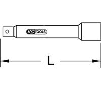 Extensión para llave de vaso, marca KS TOOLS, con cabeza cuadrada